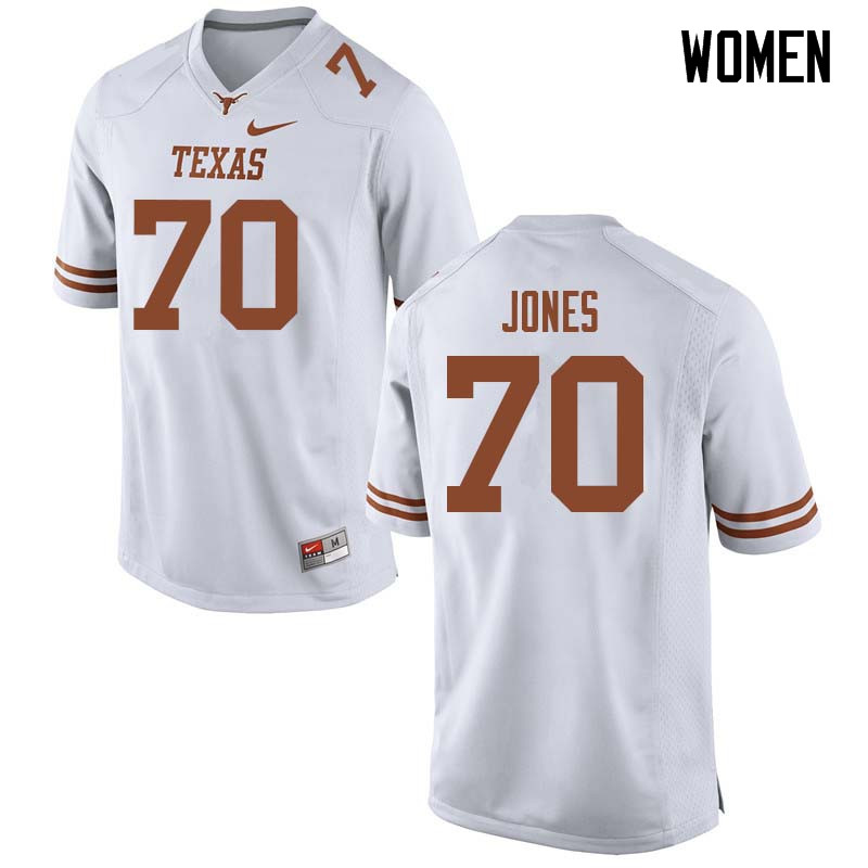 Women #70 Christian Jones Texas Longhorns College Football Jerseys Sale-White